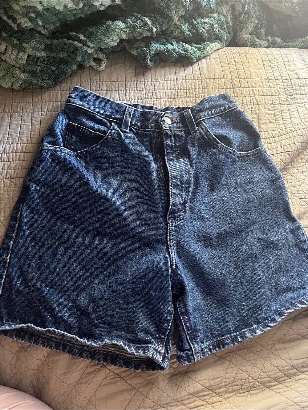 Lee Vintage-Style Midnight Blue High-Rise Jean Shorts